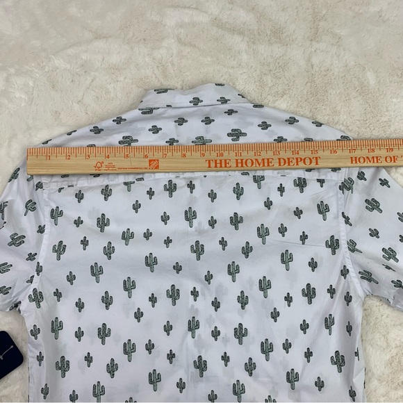 George Men's Slim Fit Cactus Print Button Down Shirt Size XS (30-32) NWT - Picture 9 of 11